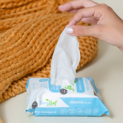 Simpleaf Brands Flushable Wipes, 25 Count Personal Wipes Unscented Convenient Pack - Perfect for Travel and On-the-go pulse