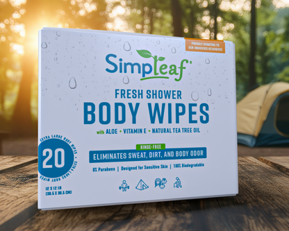 XL Fresh Shower Body Wipes, 20 Count Box