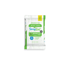 Simpleaf Brands Flushable Wipes, 25 Count Personal Wipes Aloe Vera Convenient Pack - Perfect for Travel and On-the-go pulse