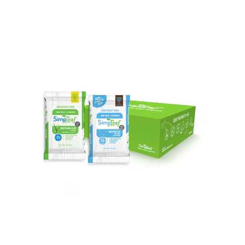 Aloe Vera + Unscented Flushable Wipes Bundle  Eco-Friendly, Paraben & Alcohol Free Hypoallergenic & Safe for Sensitive Skin