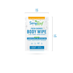 Simpleaf Brands - Extra Large Fresh Shower Body Wipes 12 inche by 12 Inche  wipes for personal cleanup - Single pack